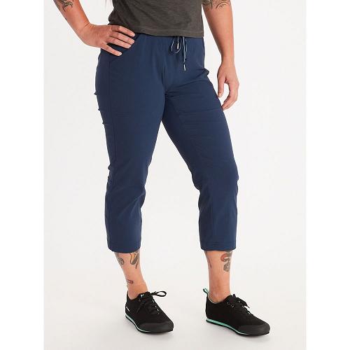 Marmot Hiking Pants Dark Blue NZ - Ravenna Capris Pants Womens NZ178236